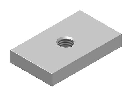 T-slot nut, without thread, 50mm x 15mm